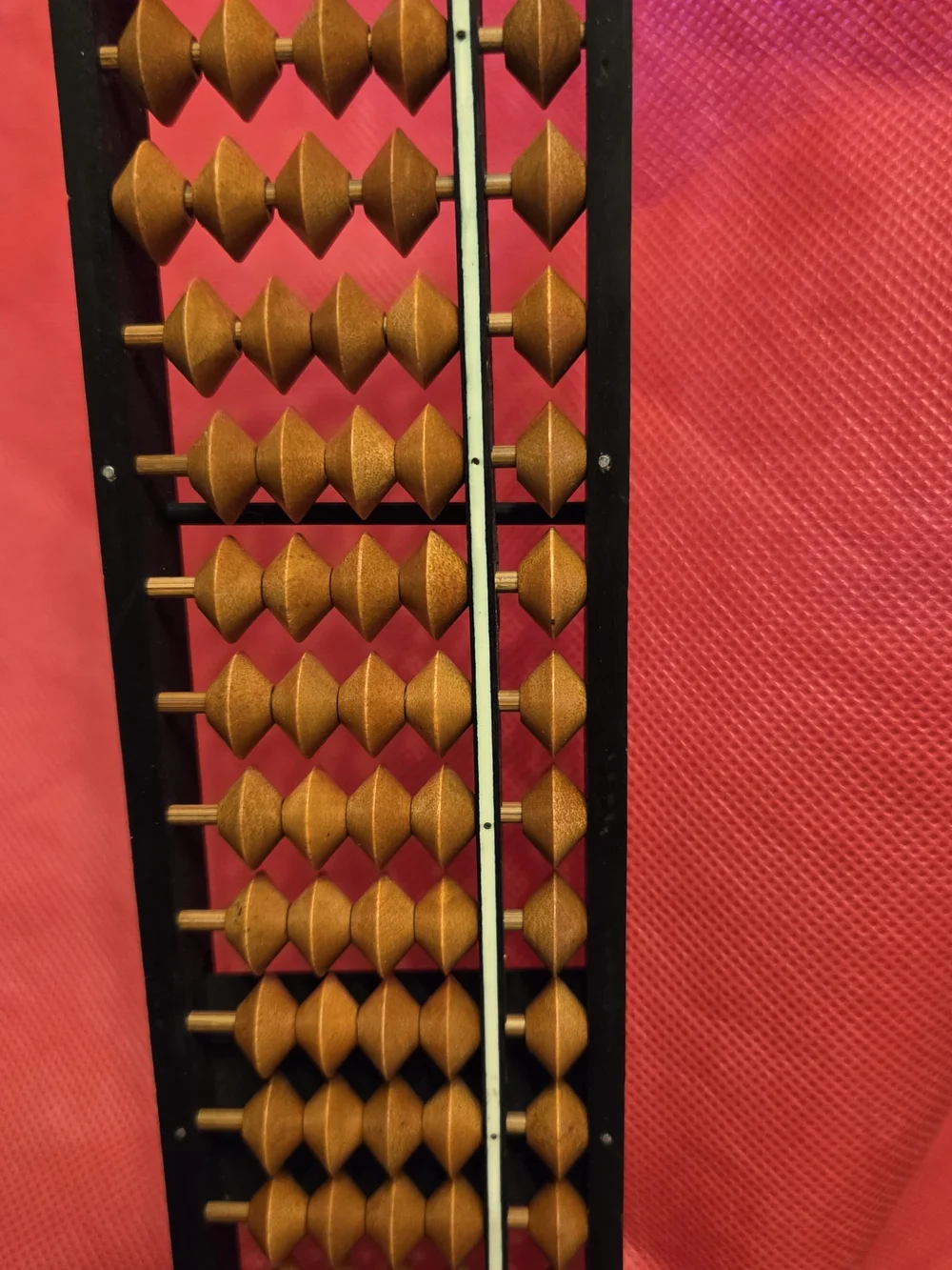 Vintage Wooden Abacus - 15 Column Traditional Chinese Soroban Calculator - Educa